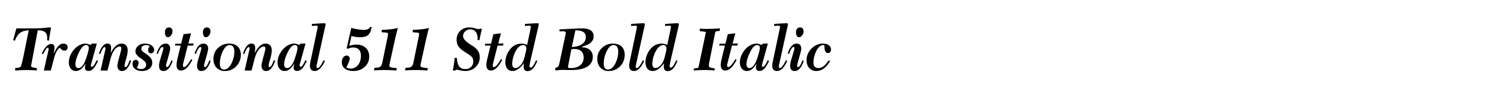 Transitional 511 Std Bold Italic